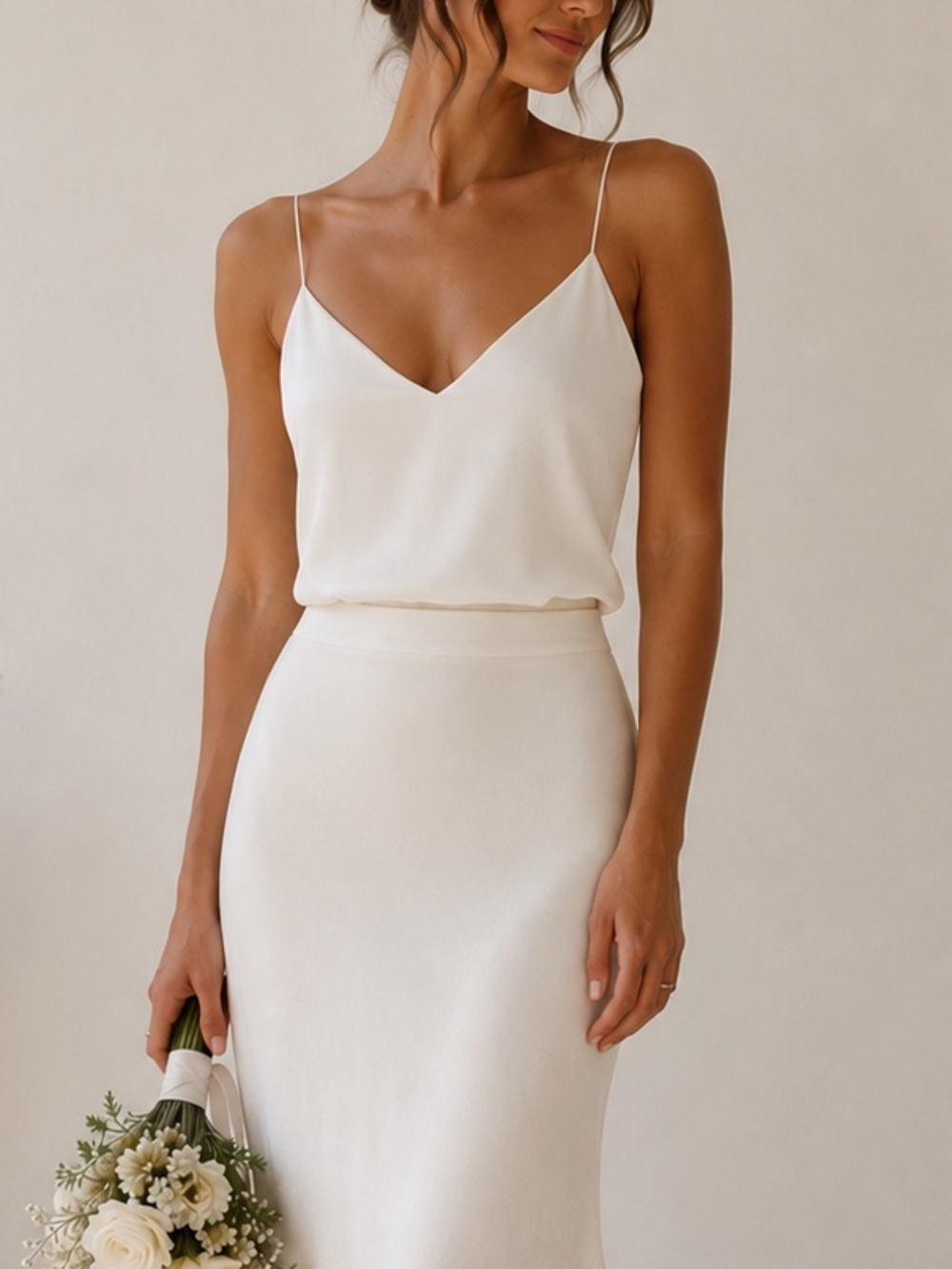 Marquise Bridal Silk Cami Bodysuit